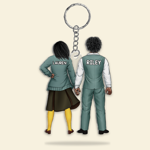 Personalized Gifts For Couple Keychain 14qhhu110125pa-Homacus