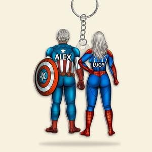 Personalized Gifts For Couple Keychain 02qhhu100125pa-Homacus