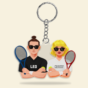 Personalized Gifts For Tennis Couple Keychain 011qhhu210125pa-Homacus