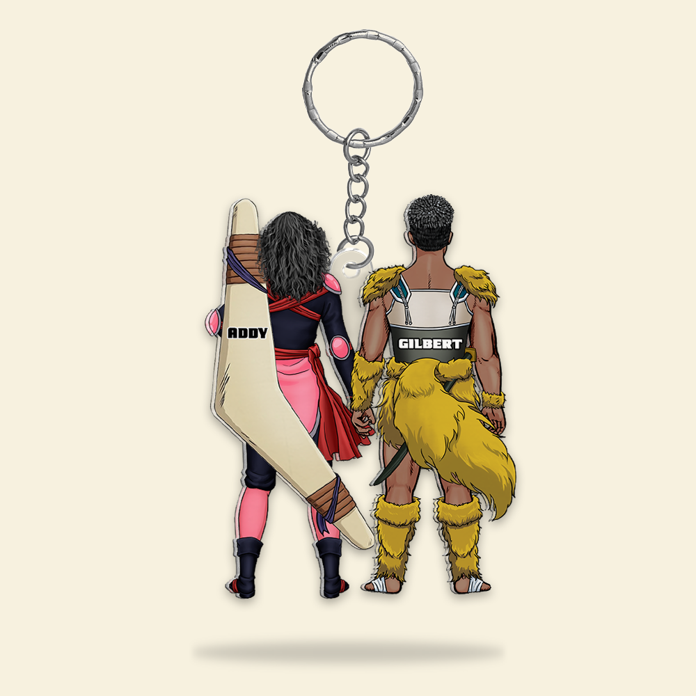 Personalized Gifts For Couple Keychain Anime Couple 06QHHU130125PA-Homacus