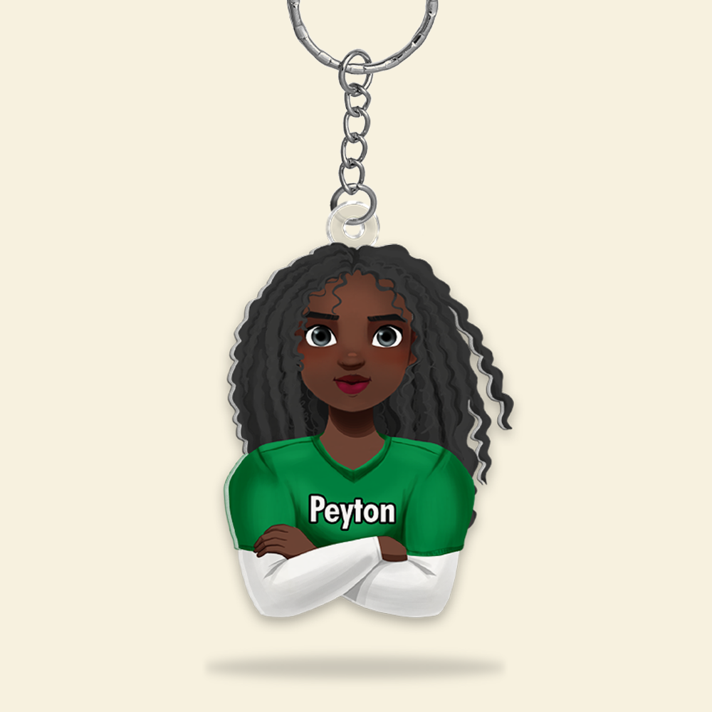 Personalized Gifts For Football Lover Keychain 033QHHU200125HG-Homacus