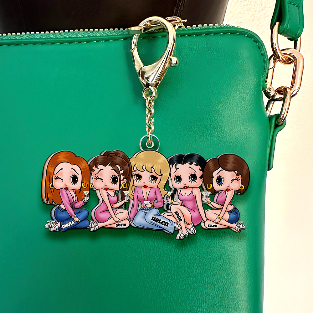 Besties Keychain - Personalized Gifts For Friends 02QHHU020525HH-Homacus