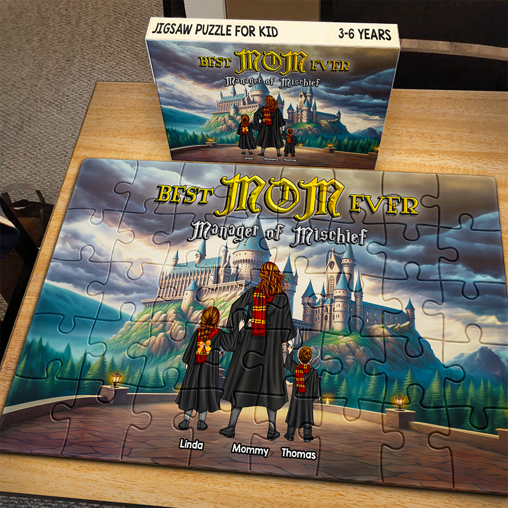 Personalized Gifts For Mom Jigsaw Puzzle Mother's Day Wizard Mom 02ACHU050425TM-Homacus