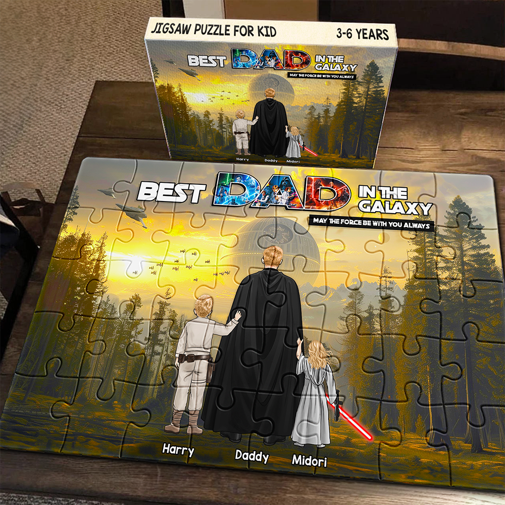 Personalized Gifts For Dad Jigsaw Puzzle Best Dad In The Galaxy 06ACHU200325HHHG-Homacus