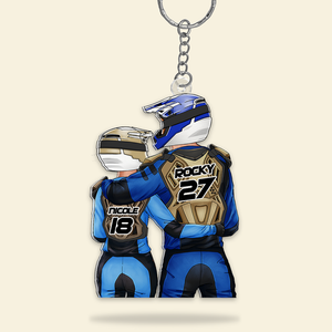 Personalized Gifts For Motocross Couple Keychain 02qhhu150125hh-Homacus