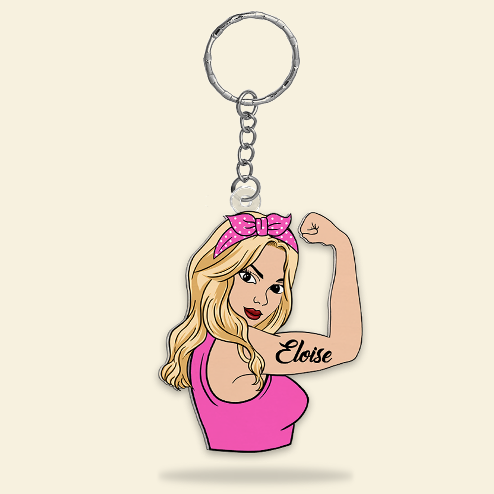 Personalized Gifts For Strong Girl Keychain 04QHHU230125TM-Homacus