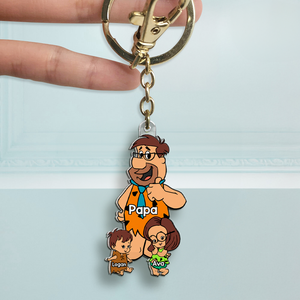 Best Dad Ever Keychain Personalized Gifts For Dad 04QHHU160525PA-Homacus