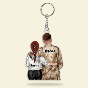 Personalized Gifts For Veteran Couple Keychain 073qhhu110125tm-Homacus