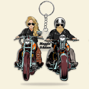 Personalized Gifts For Couple Motocross Keychain 03QHHU090125TM-Homacus