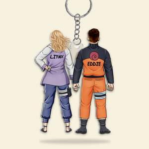 Personalized Gifts For Couple Keychain Anime Couple 01QHHU100124PA-Homacus