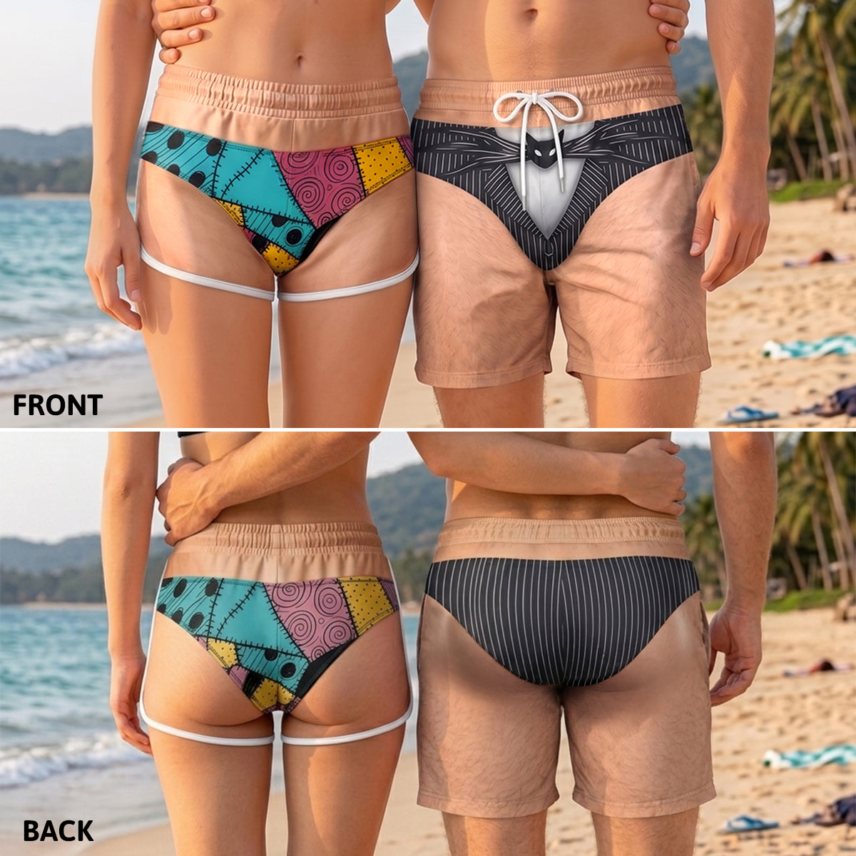 Forever Couple Beach Shorts - Personalized Gifts For Couple 03HUTN020726-Homacus