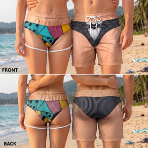 Forever Couple Beach Shorts - Personalized Gifts For Couple 03HUTN020726