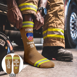 Firefighter Socks - Personalized Gifts For Firefighter 01hudh220926