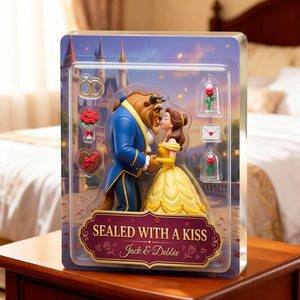 Seal With A Kiss Acrylic Plaque - Personalized Gifts For Couple 03QHLU070126