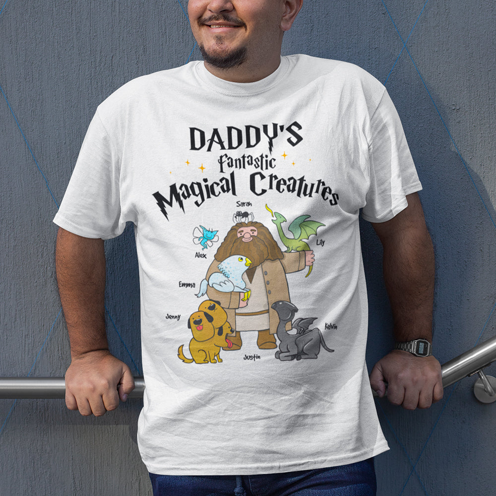 Personalized Gifts For Dad Shirt Daddy's Fantastic Magical Creatures 05HUHN260124-Homacus