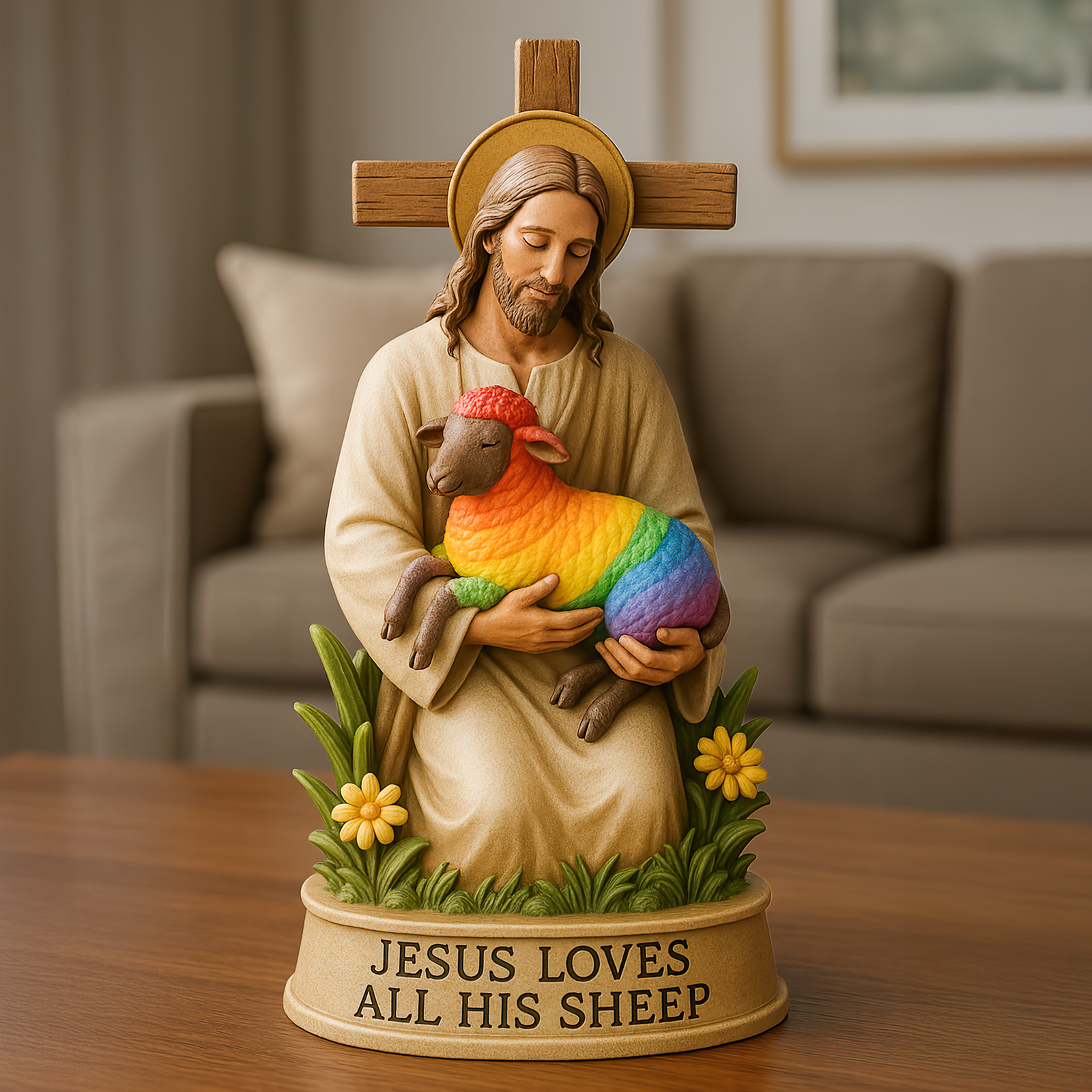 LGBT Jesus Support Plaque Gifts For LGBT 01hupu130525-Homacus