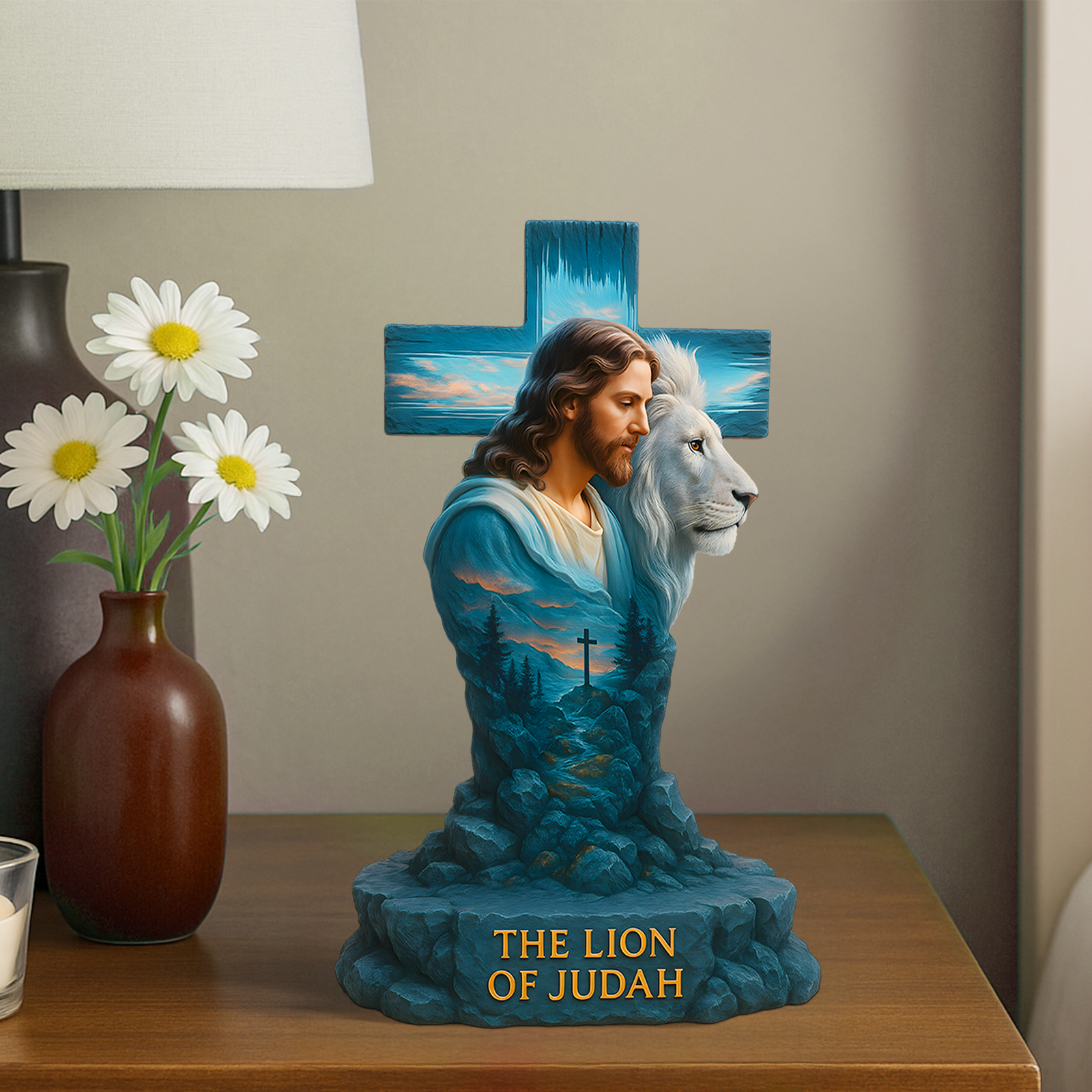 Jesus The Lion Of Judas Acrylic Plaque, Gifts For Christians With Loyal Faith 05QHPU170725-Homacus