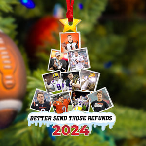 Custom Photo Gifts For American Football Fans Christmas Ornament 09hupu150824 ct141124-Homacus