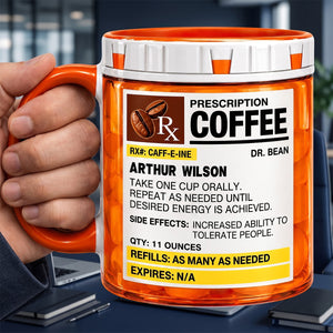 The Coffee Prescription Accent Mug - Personalized Gift For Co-Workers 09hudt171026
