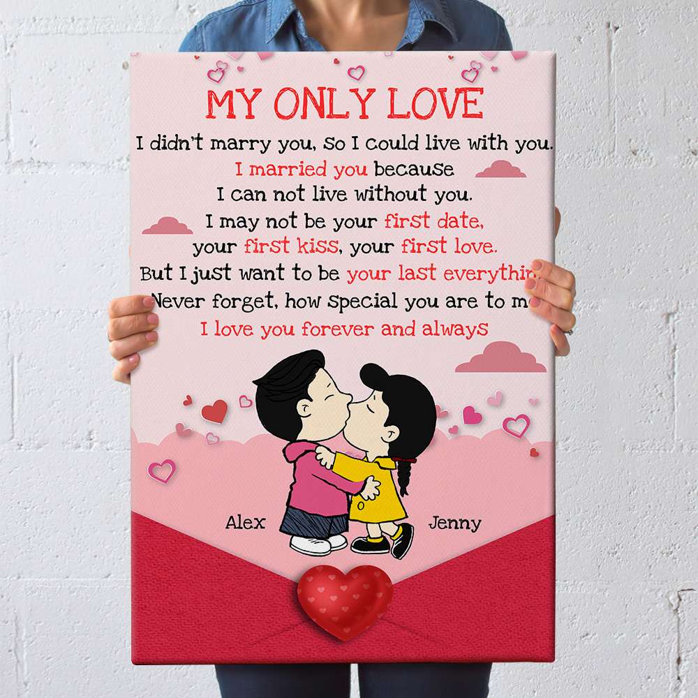 Personalized Gifts For Cartoon Lover Canvas Poster Couple Valentine 04XQMH051224HG-Homacus