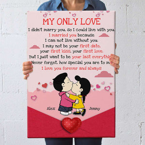 Personalized Gifts For Cartoon Lover Canvas Poster Couple Valentine 04XQMH051224HG-Homacus