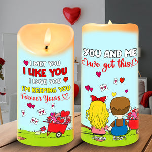 Personalized Gifts For Couples Holding Hands LED Candle 05KALU021224HG-Homacus