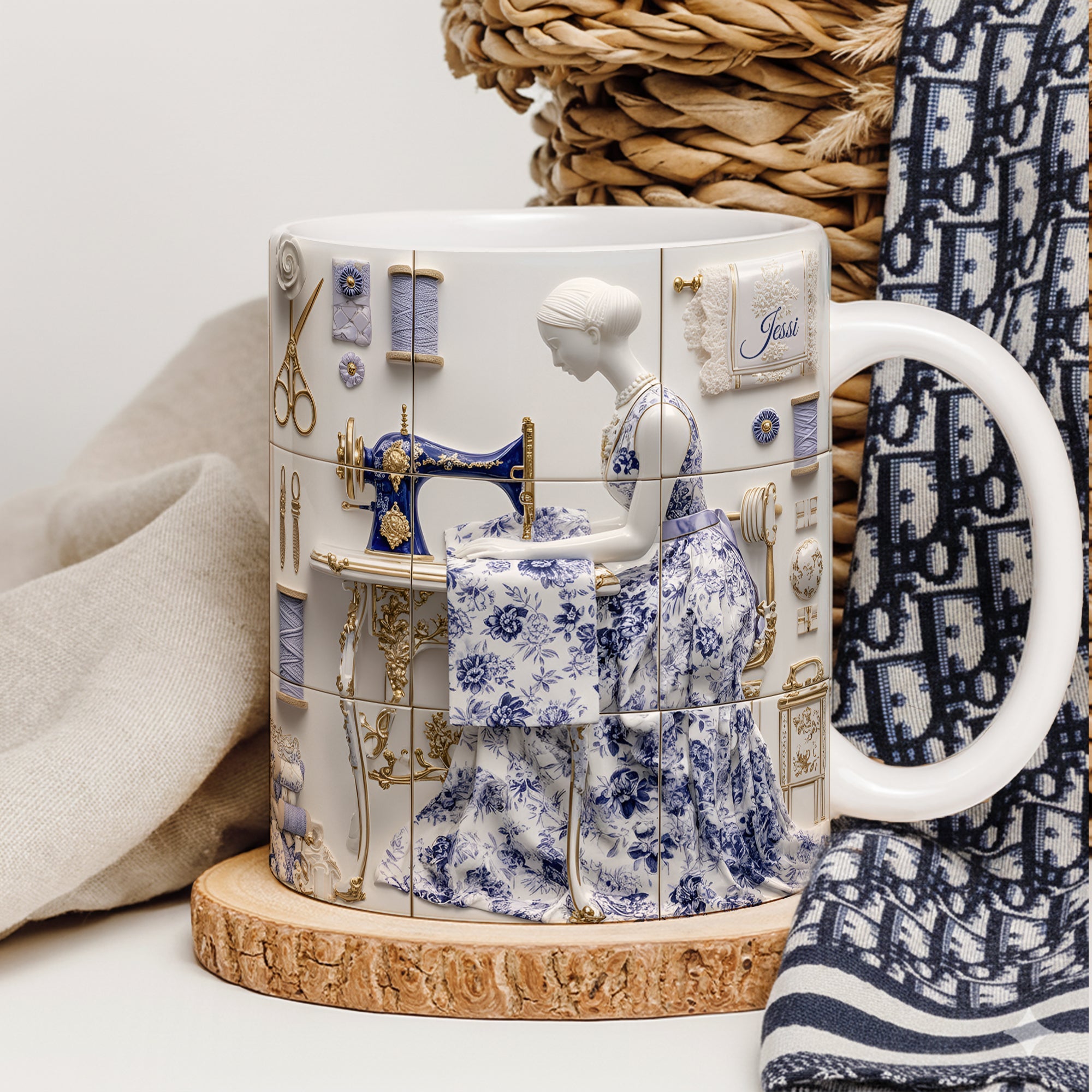 Sew Crafty Girl Coffee Mug - Personalized Gifts For Sewing Lovers 03TGLU151125-Homacus