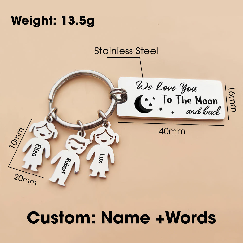 Custom Siblings Name Family Keychain, Love Between Brothers and Sisters-Homacus