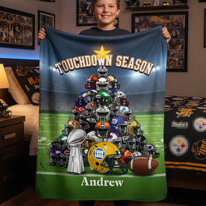 Touchdown Season Blanket Personalized Gifts For Fans 06HUDT071025-Homacus