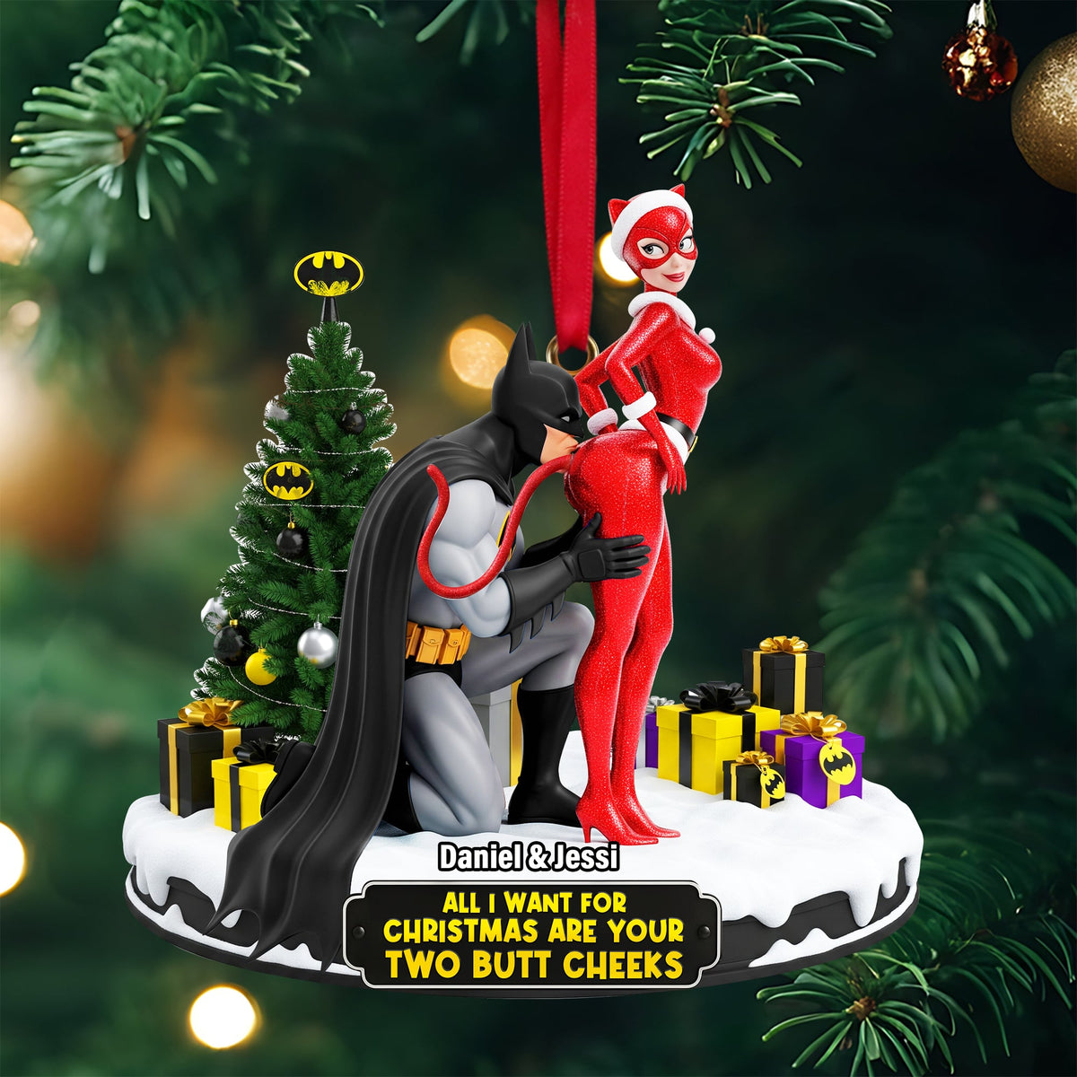 Cheeky Masked Couple Ornament - Personalized Gifts For Couple 04ohlu150925-Homacus