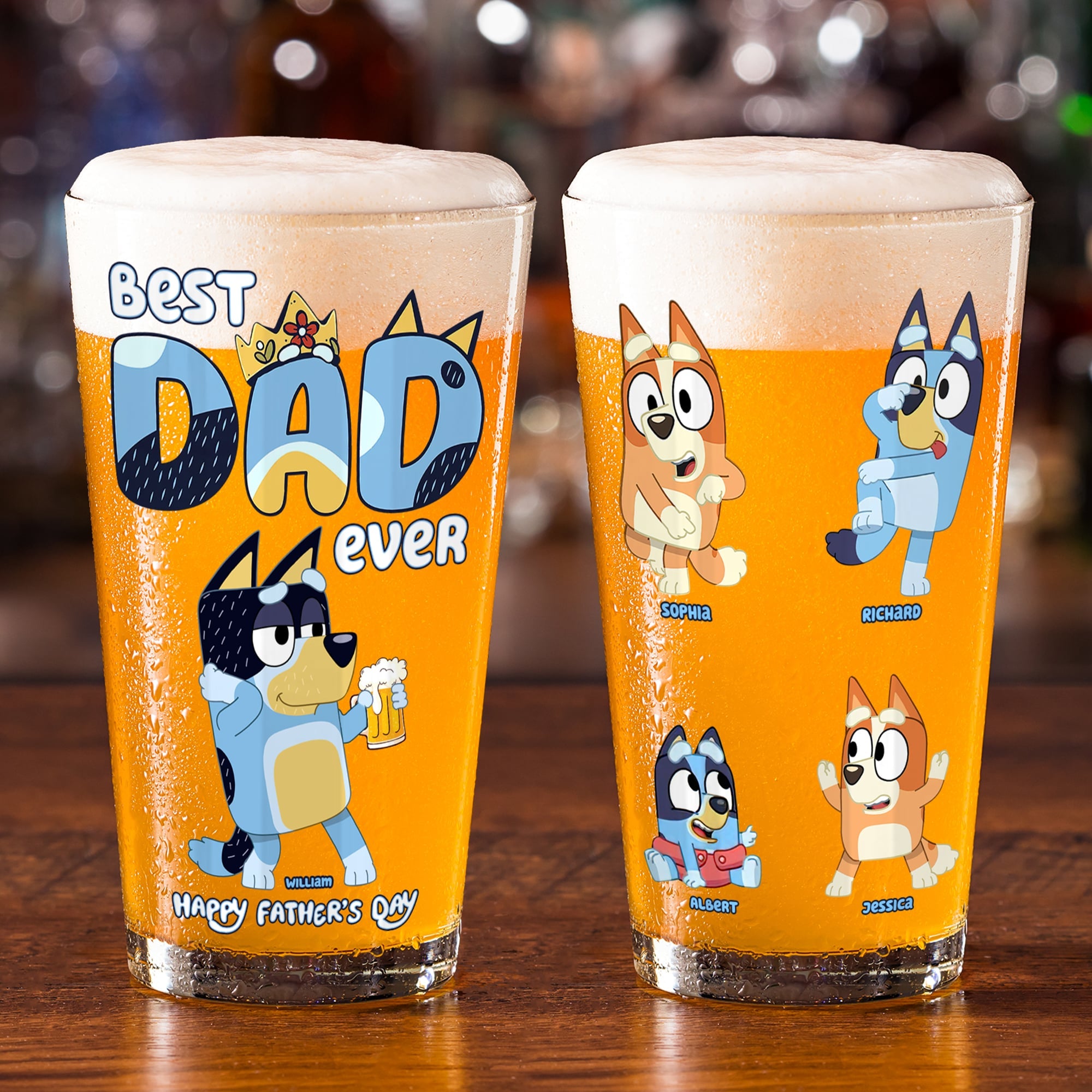 Personalized Gifts For Dad Beer Glass 07QHQN140524-Homacus