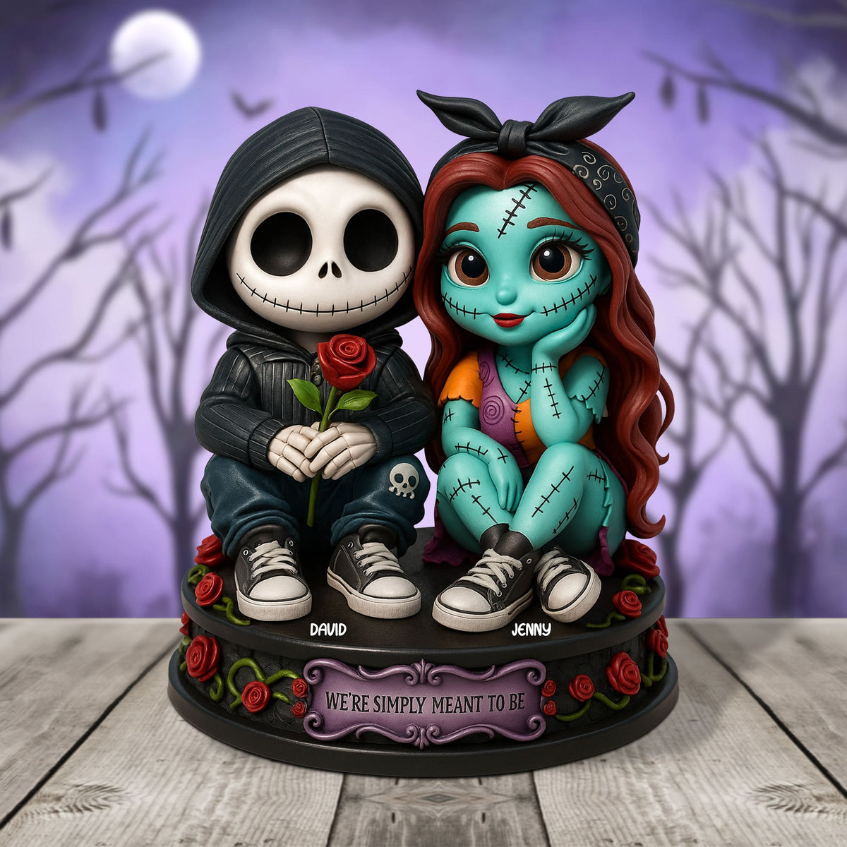 Horror Couple Plaque - Personalized Gifts For Couple 01totn020625-Homacus