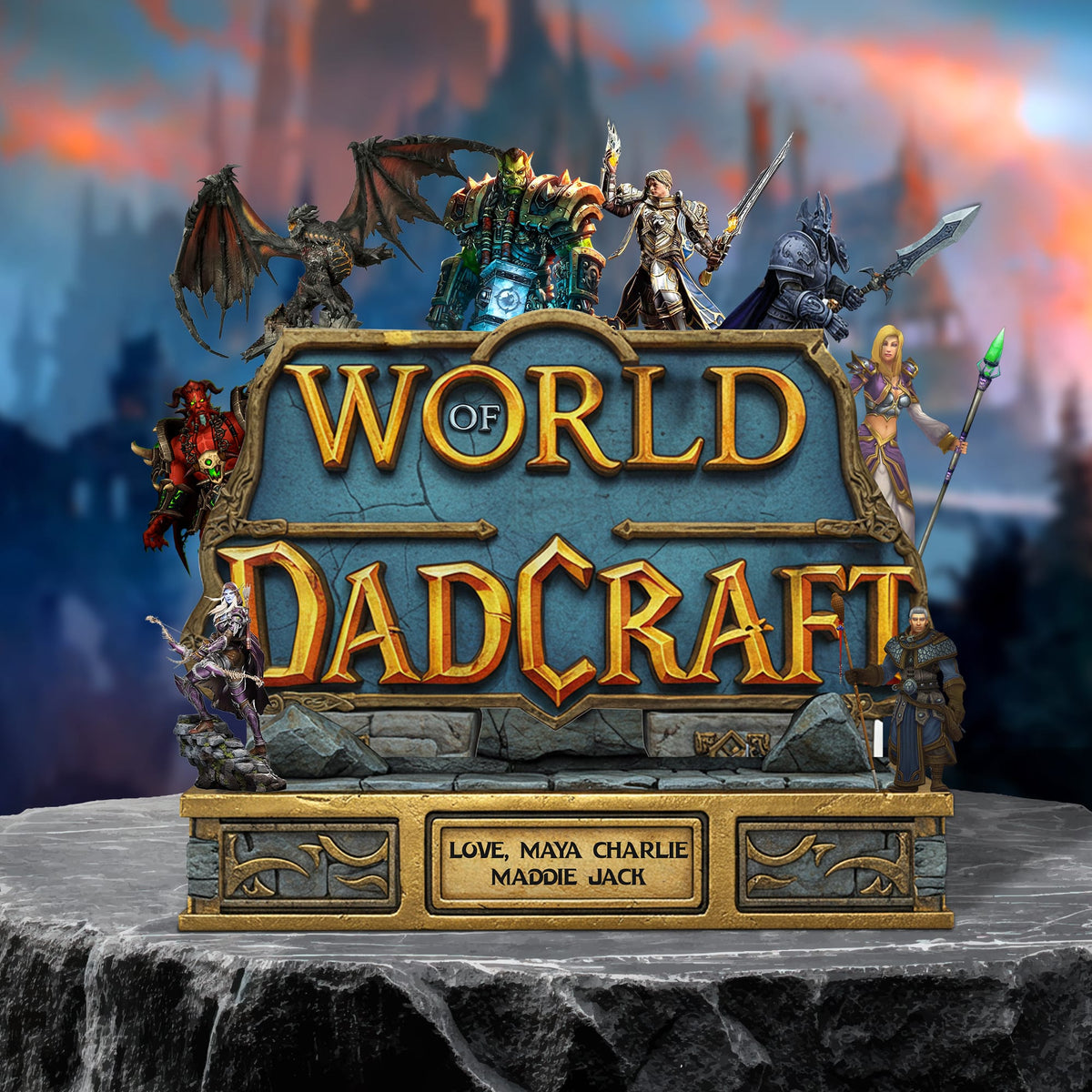 Dadcraft Acrylic Plaque Personalized Christmas Gifts For Gamer Dad 02qhtn090525-Homacus