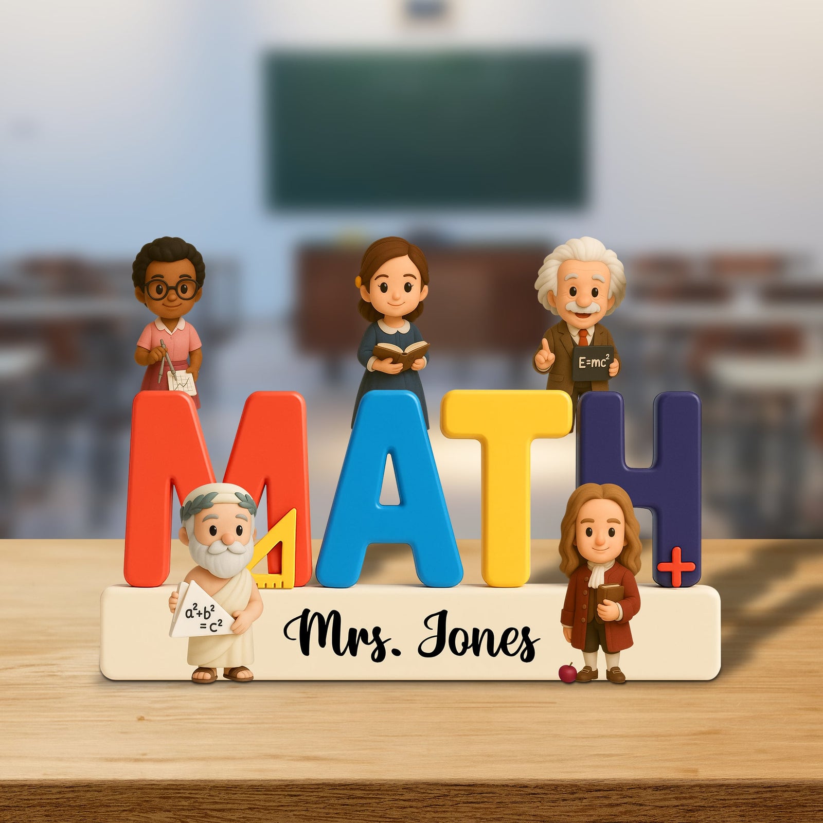 Math Teacher Plaque Personalized Gifts For Teacher 01natn080525-Homacus