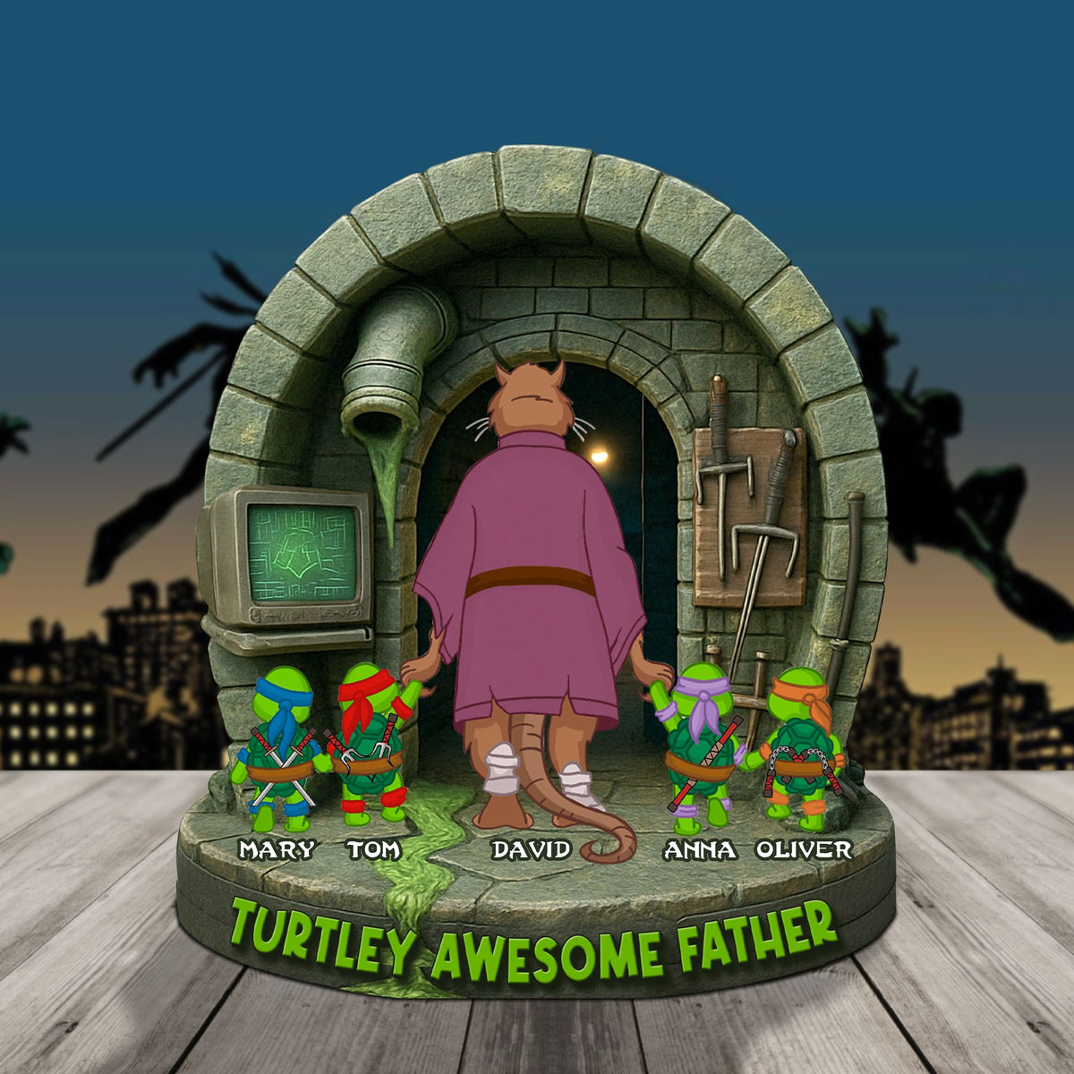 Awesome Father Plaque Personalized Gifts For Dad 05natn170425-Homacus