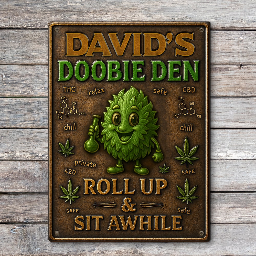 Green Stuff Metal Sign - Personalized Gifts For Smokers 02totn290525-Homacus