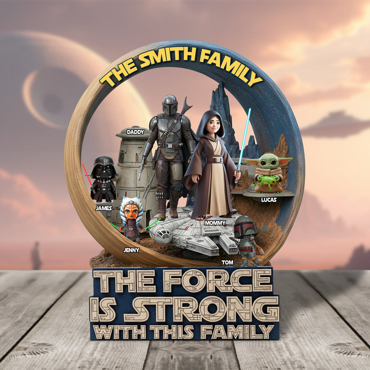 Family Galactic Troop Acrylic Plaque Personalized Gifts For Family 03qhtn210525