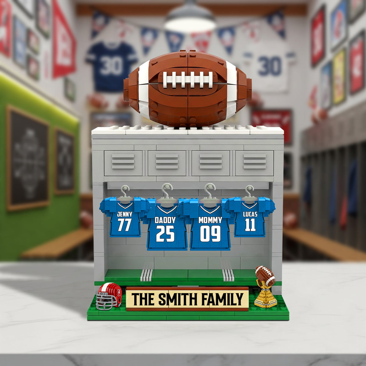 Football Family Plaque - Personalized Gifts For Family 03ohtn060625-Homacus