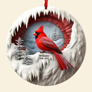 Personalized Memorial Gift for Family Members Acrylic Ornament, Cardinal Bird 01kaqn050924-Homacus