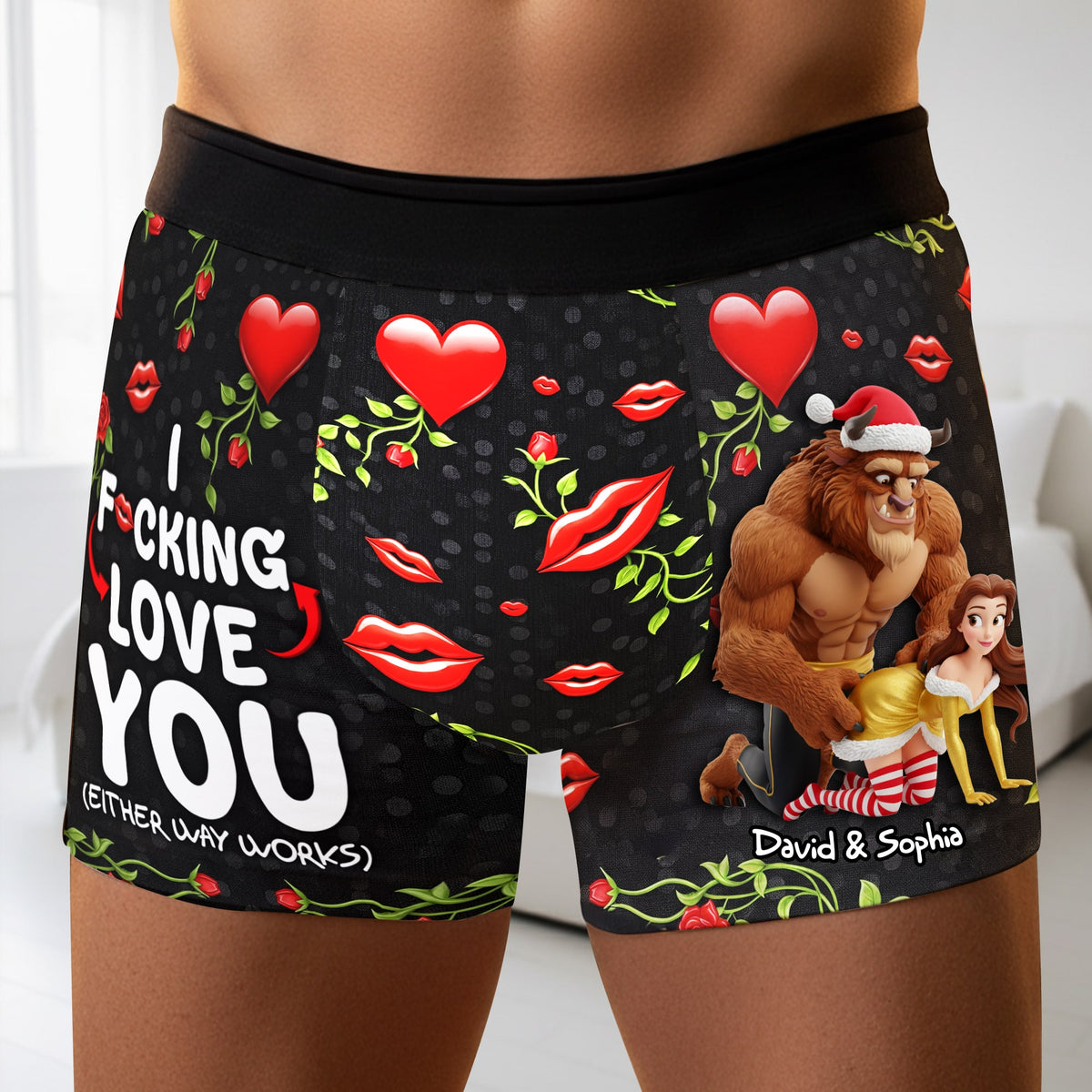 Naughty Couple Men's Boxers - Personalized Gifts For Him 03nalu180925-Homacus