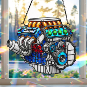 Custom Hot Rod Engine Personalized Gifts For Car Lovers Suncatcher Ornament 02ohtn080825-Homacus