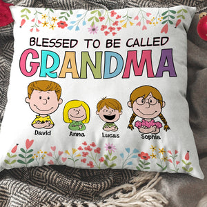 Personalized Gifts For Grandma Pillow 02pgtn080724hh Cute Cartoon Grandkids-Homacus