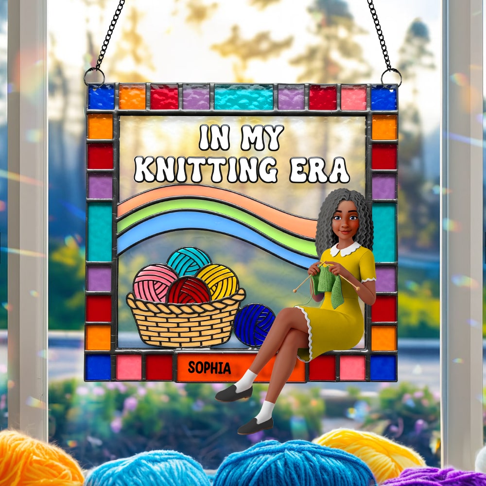 Personalized Gifts For Knitting Lovers Suncatcher Ornament 04ohtn080825-Homacus