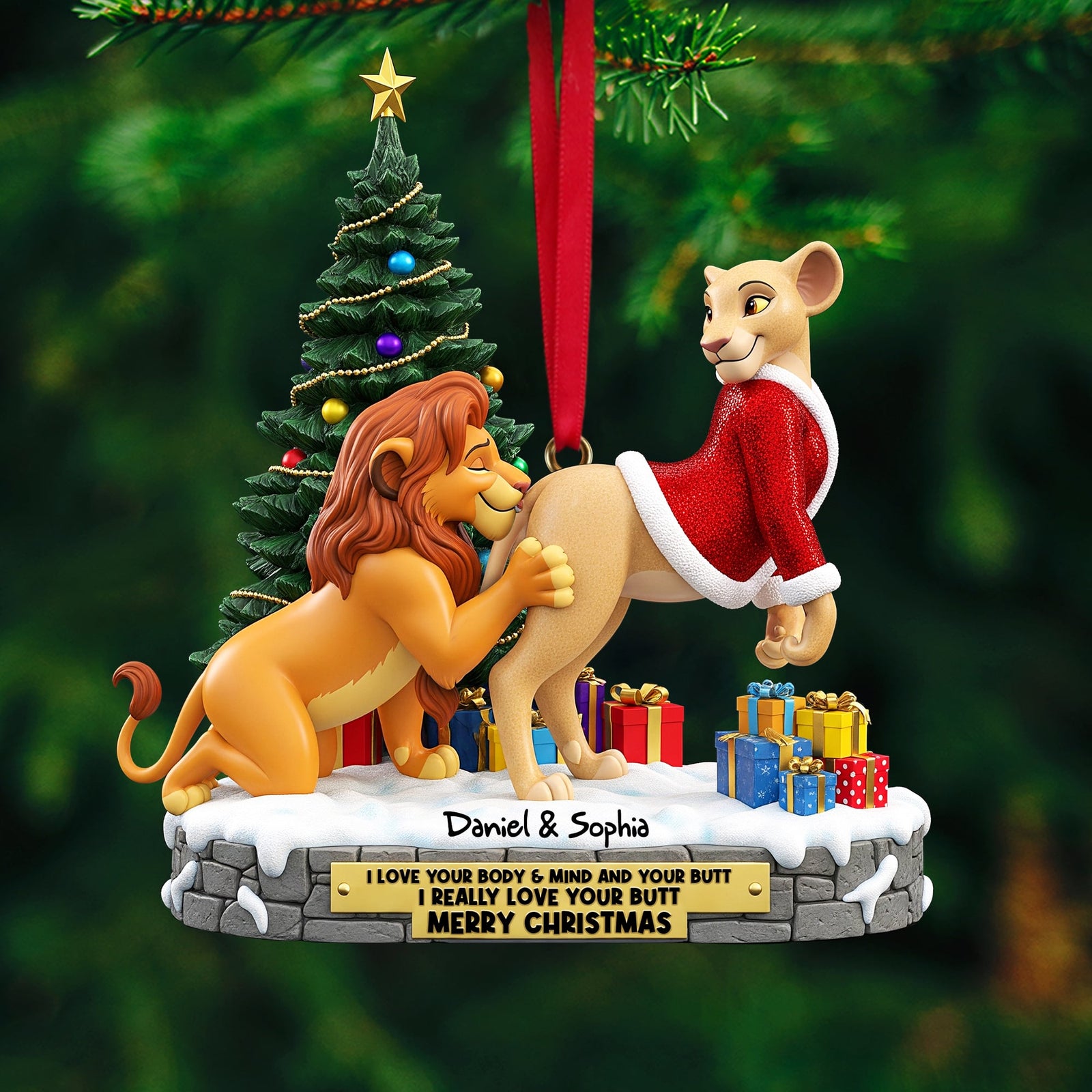 Naughty Wildland Couple Ornament - Personalized Gifts For Couple 06ohlu150925-Homacus