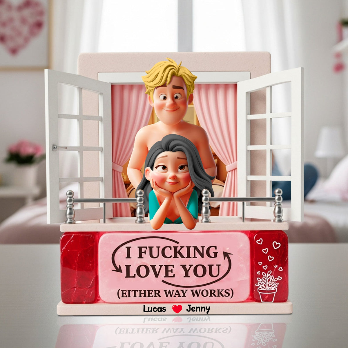 Personalized Gifts For Naughty Couple Acrylic Plaque, Cartoon Character 04tgtn180625-Homacus