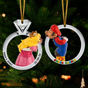 Personalized Gifts For Matching Couple Christmas Ornament, Engagement Rings 01qhtn191024-Homacus