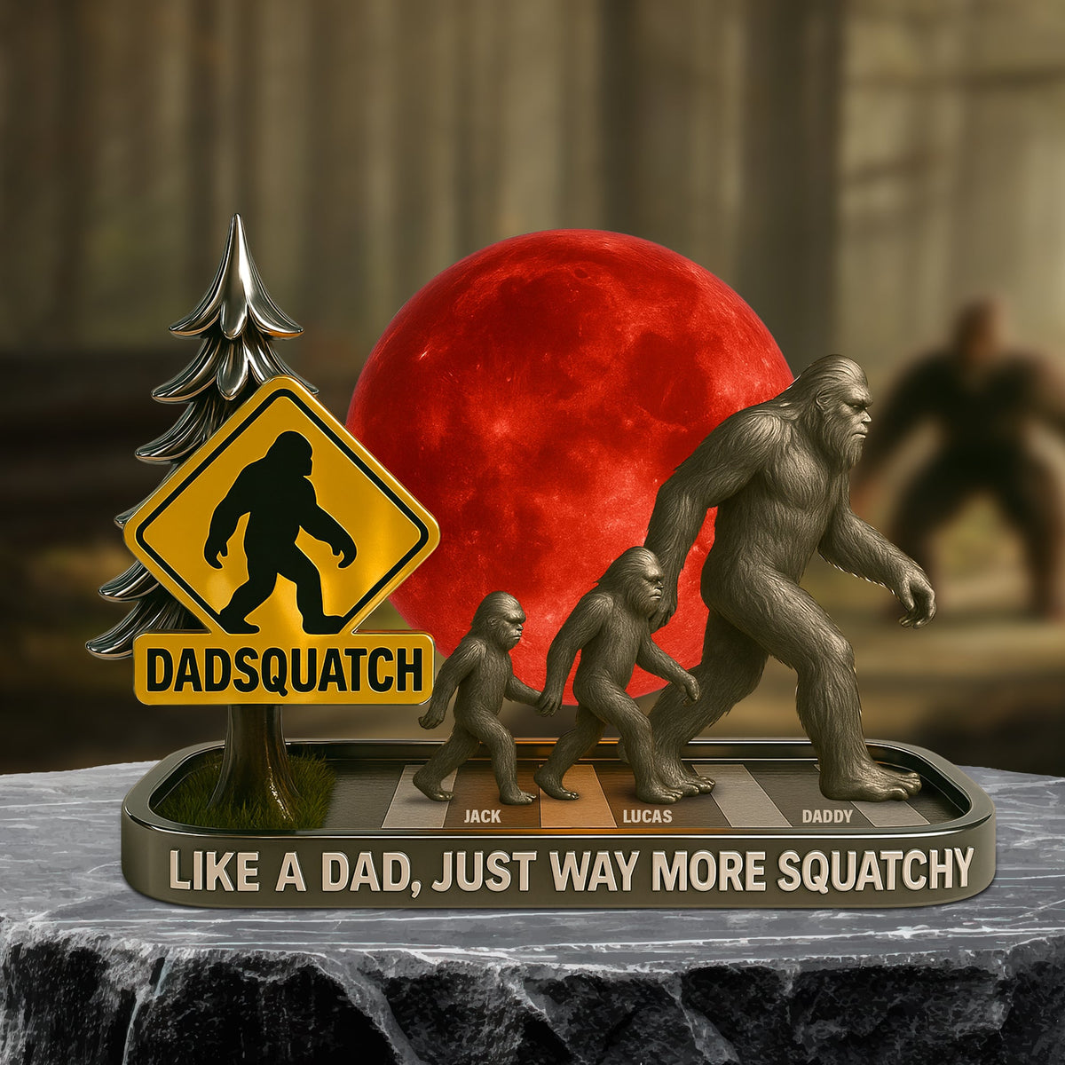 Bigfoot Dad Plaque - Personalized Gifts For Dad 04tgtn120525-Homacus