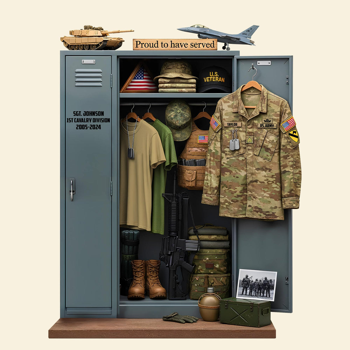 Christmas Military Locker Plaque – Personalized Gifts For Veterans 01qhtn090625-Homacus