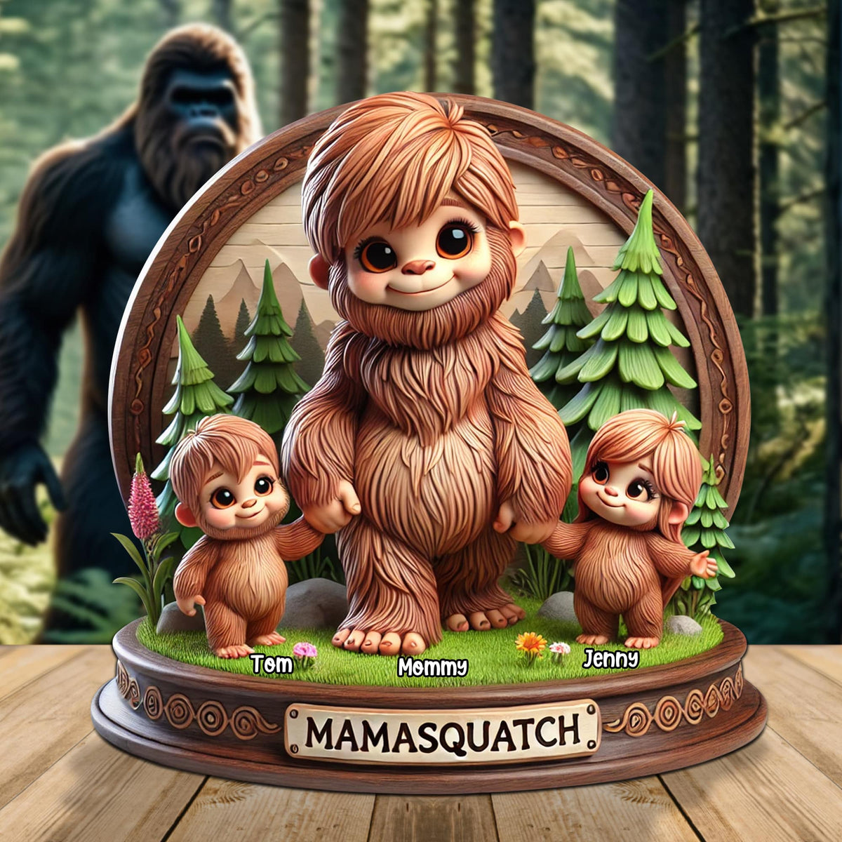 Personalized Gifts For Mom Big Foot Plaque Mamasquatch 04katn150425-Homacus