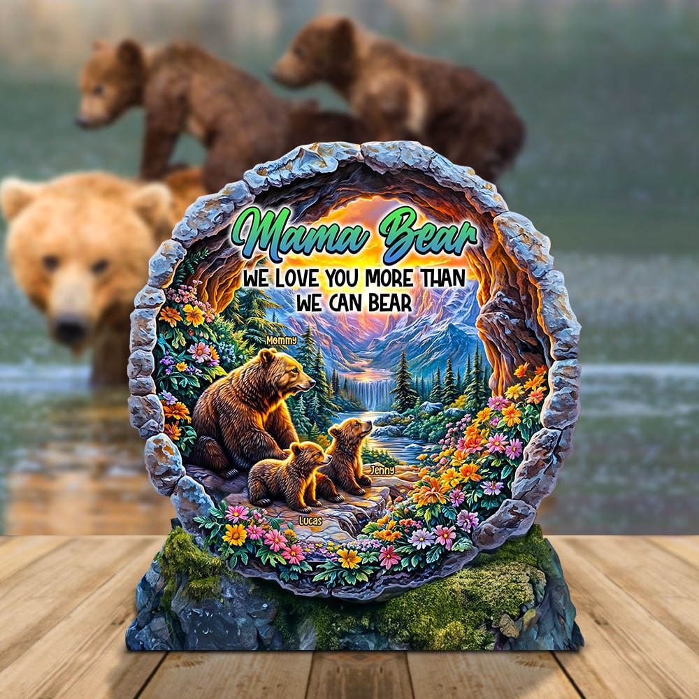 Mama Bear - Mom Plaque - Personalized Gifts For Mother-Homacus